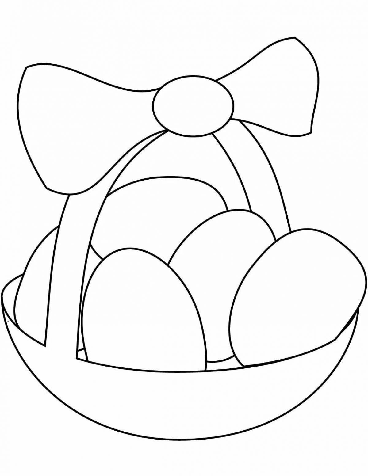 Chicken Egg Glossy Coloring Page