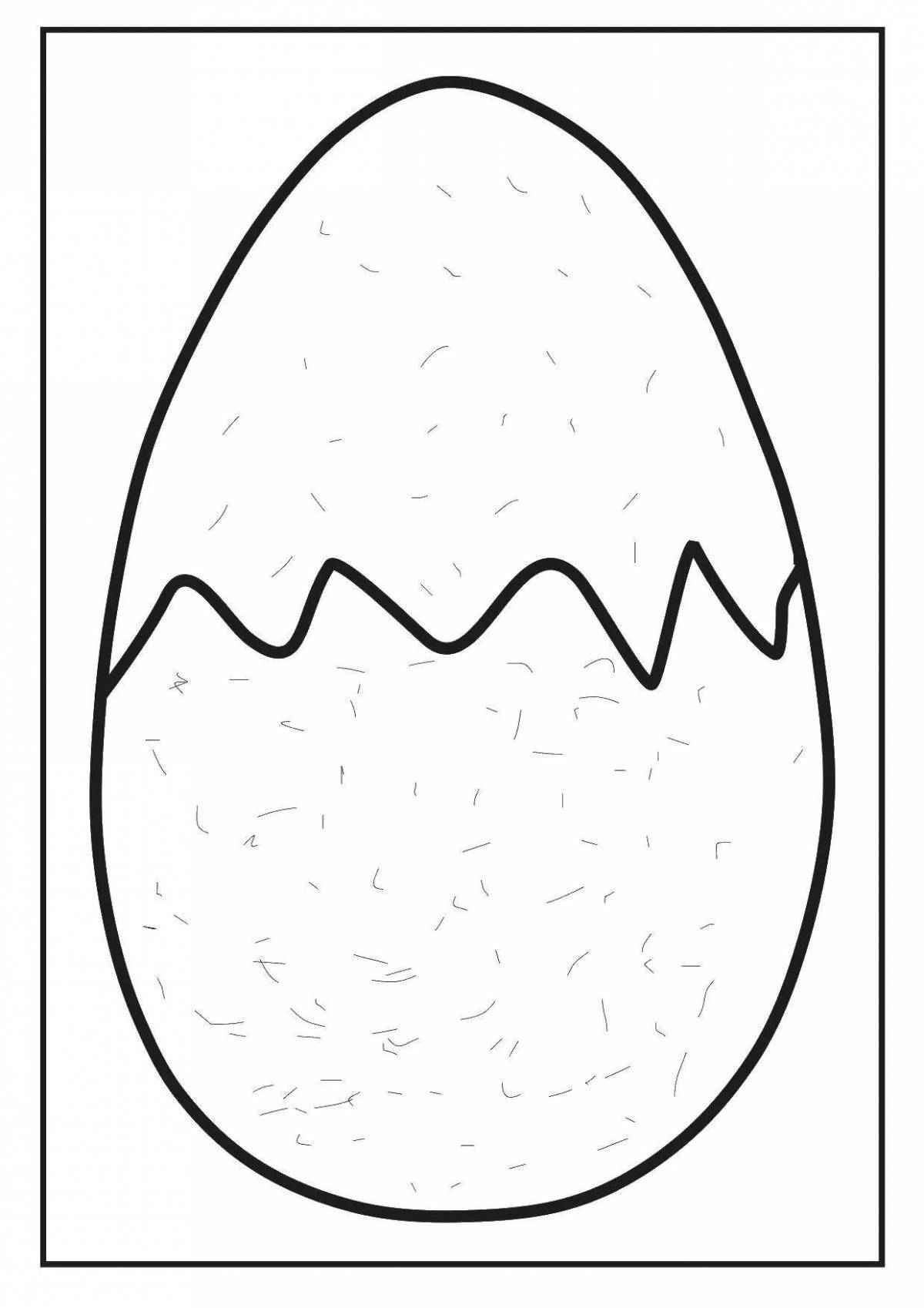 Раскраска мягкое куриное яйцо