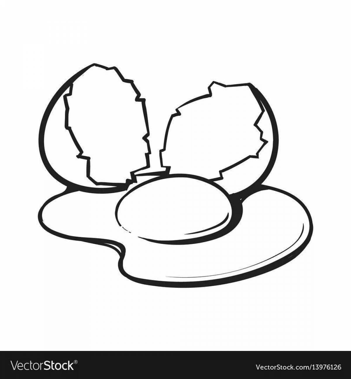 Sweet chicken egg coloring page