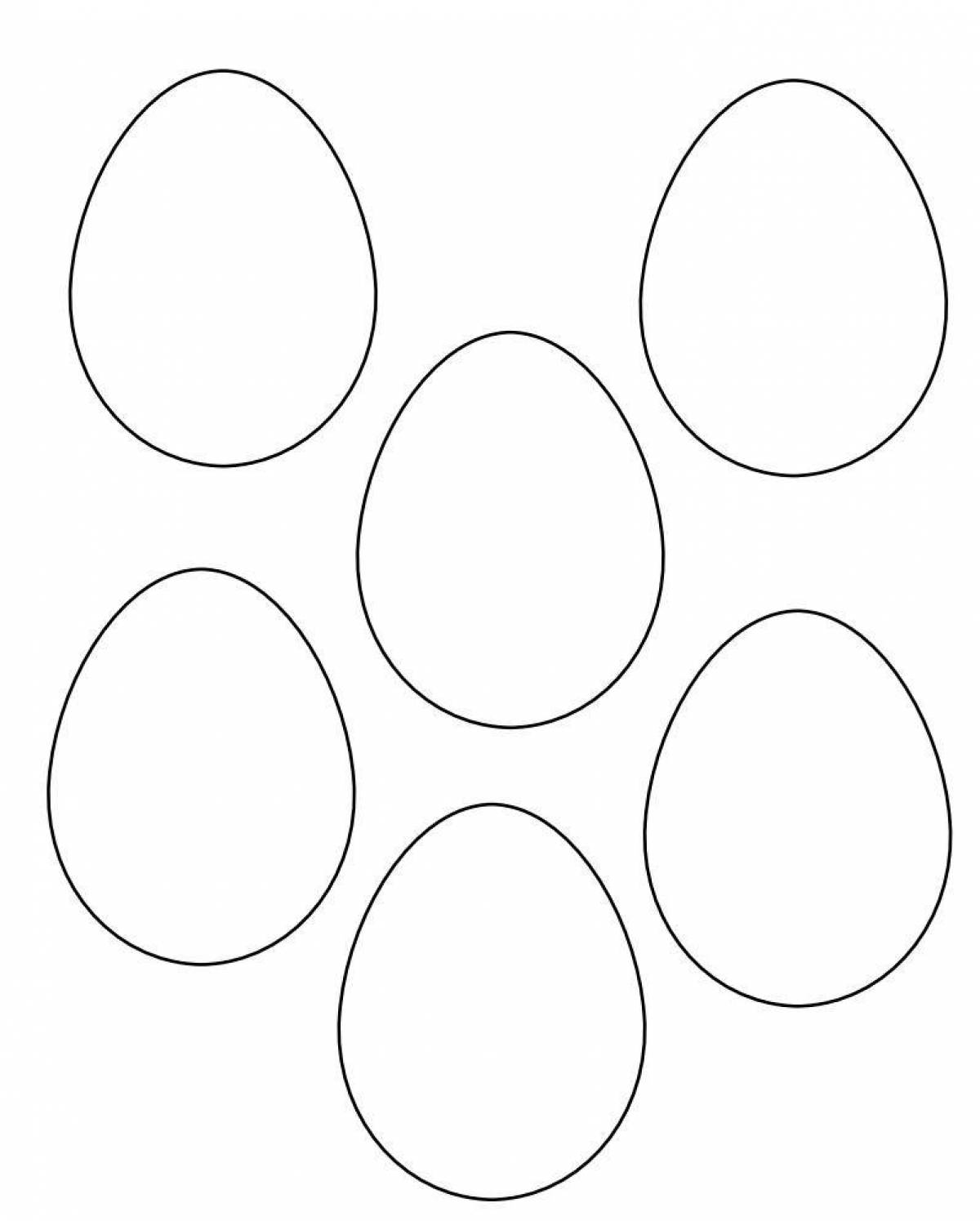 Lovely chicken egg coloring page