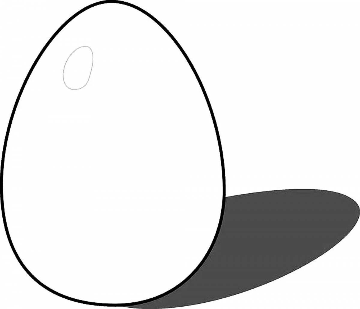 Beautiful chicken egg coloring page