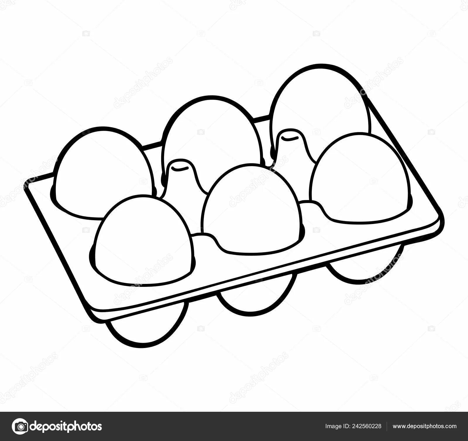 Great chicken egg coloring page