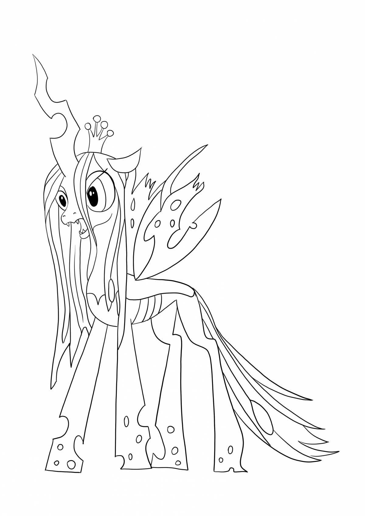 Brilliant pony chrysalis coloring page