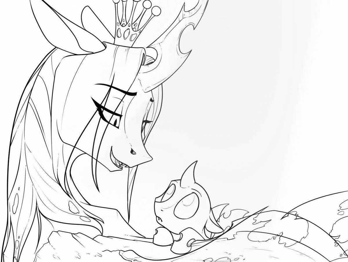 Adorable pony chrysalis coloring page