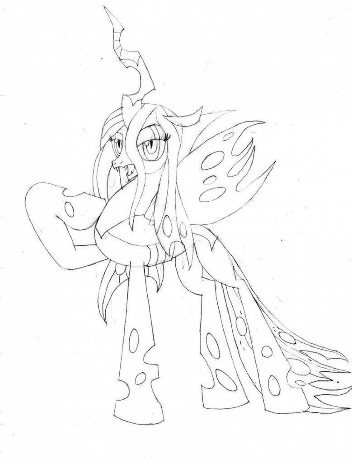 Fairytale pony chrysalis coloring page