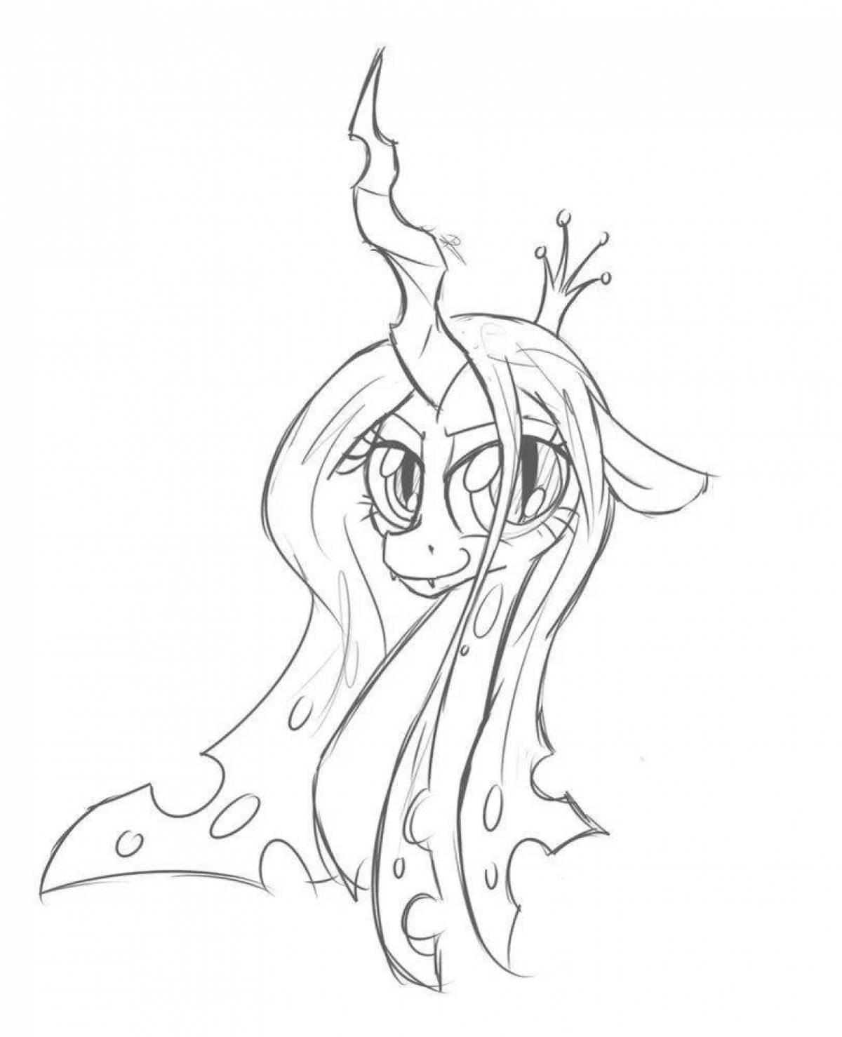 Coloring pony serene chrysalis