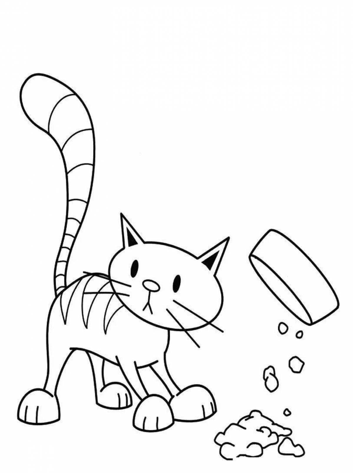Coloring page cute whiskas cat