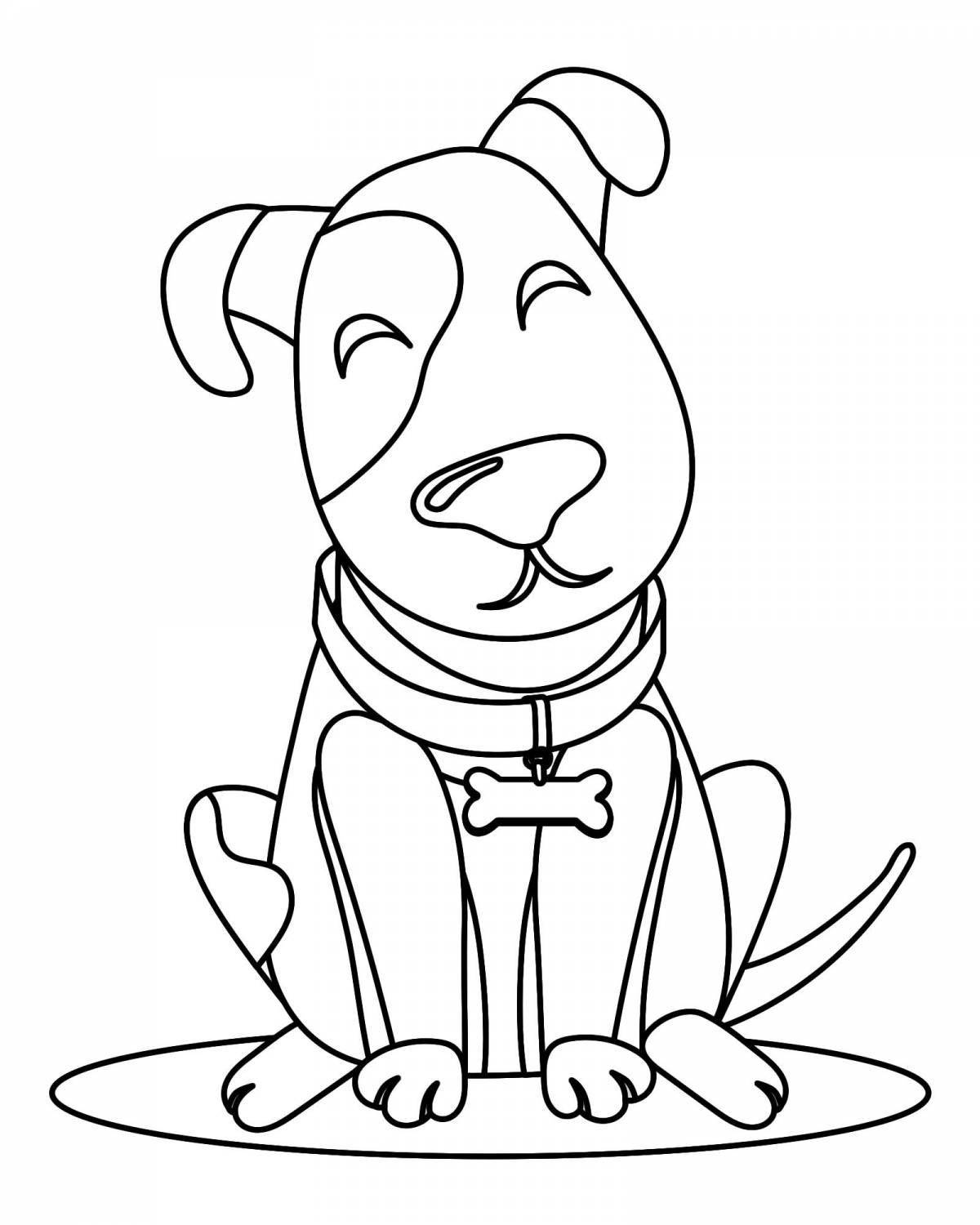 Charming coloring dog ben