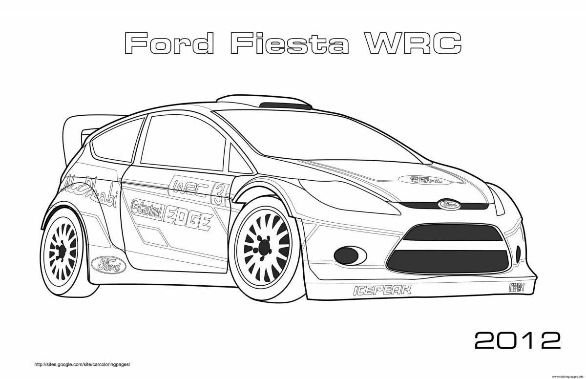 Colorful ford mondeo coloring page