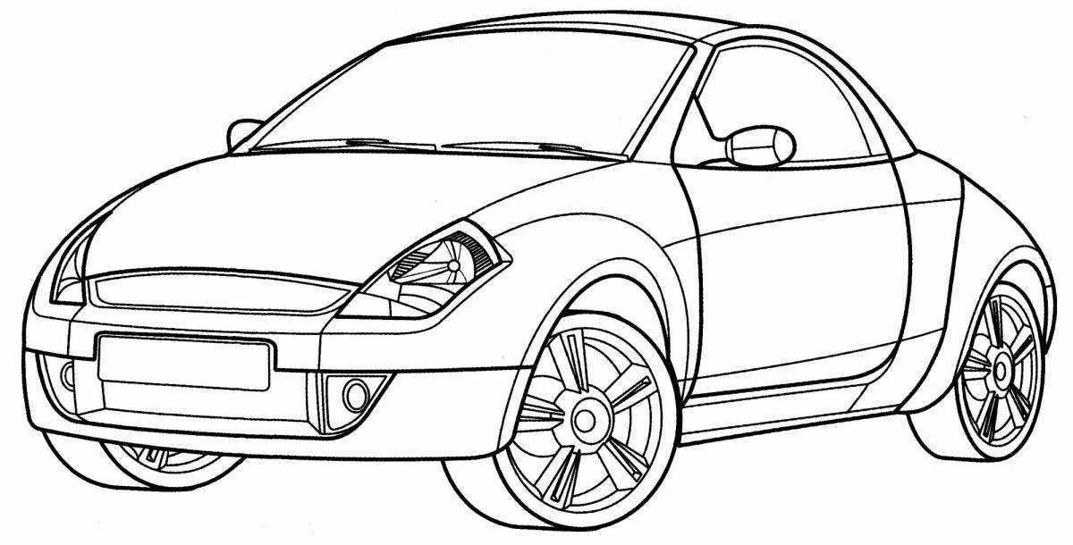 Bright ford mondeo coloring page