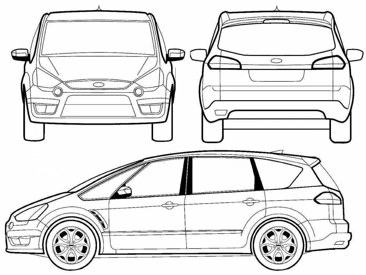 Funny ford mondeo coloring book