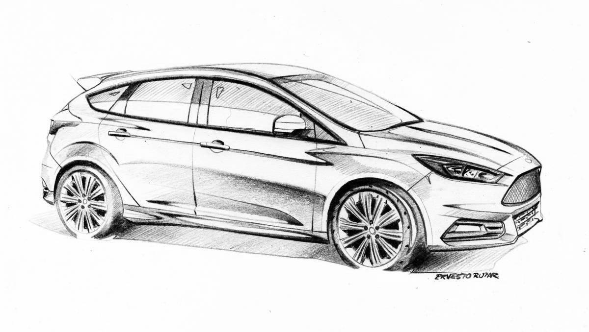 Adorable ford mondeo coloring page