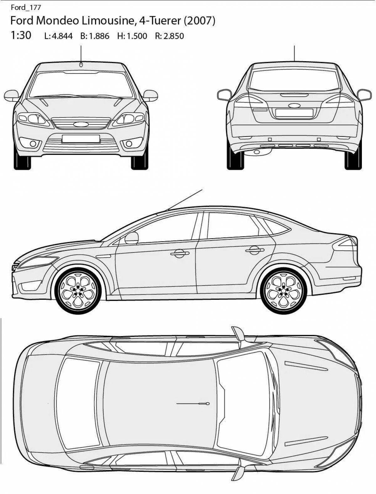 Attractive ford mondeo coloring book