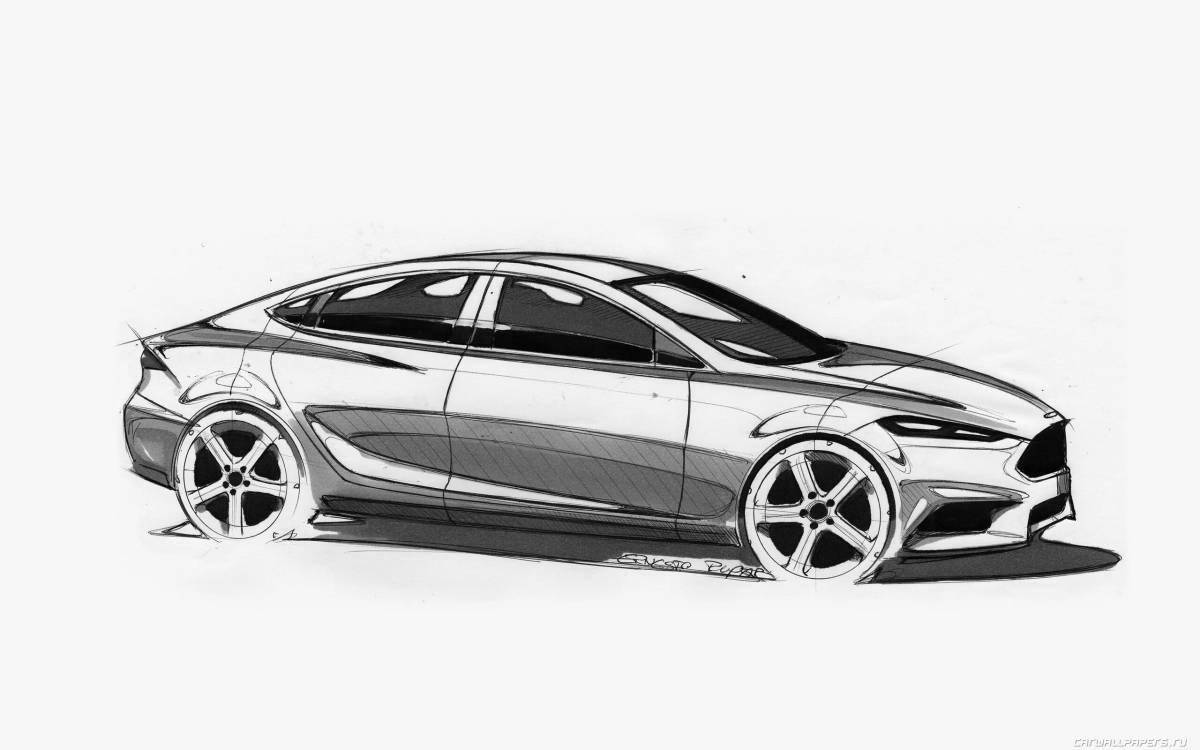Grand Ford Mondeo Coloring Page