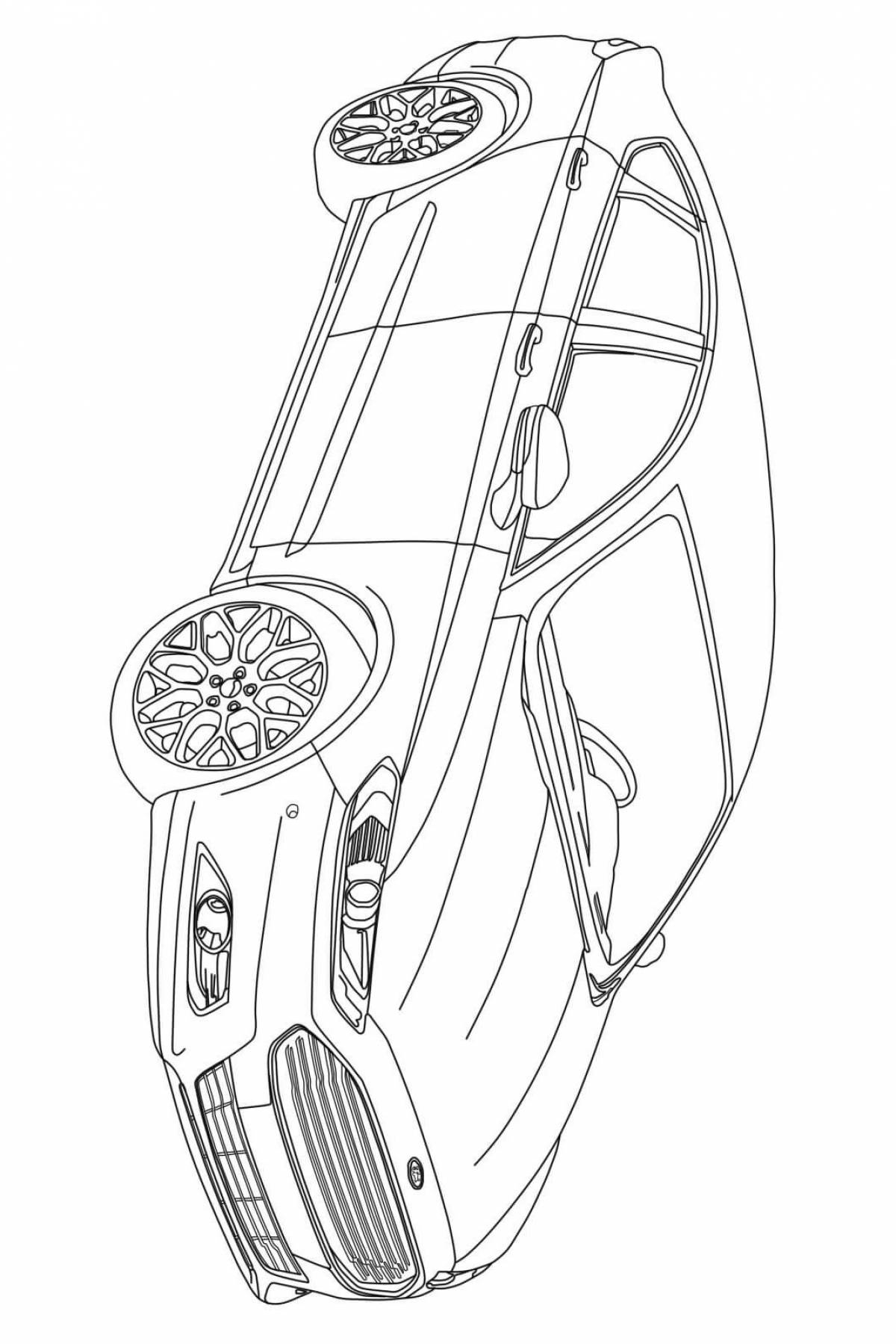 Beautiful ford mondeo coloring page