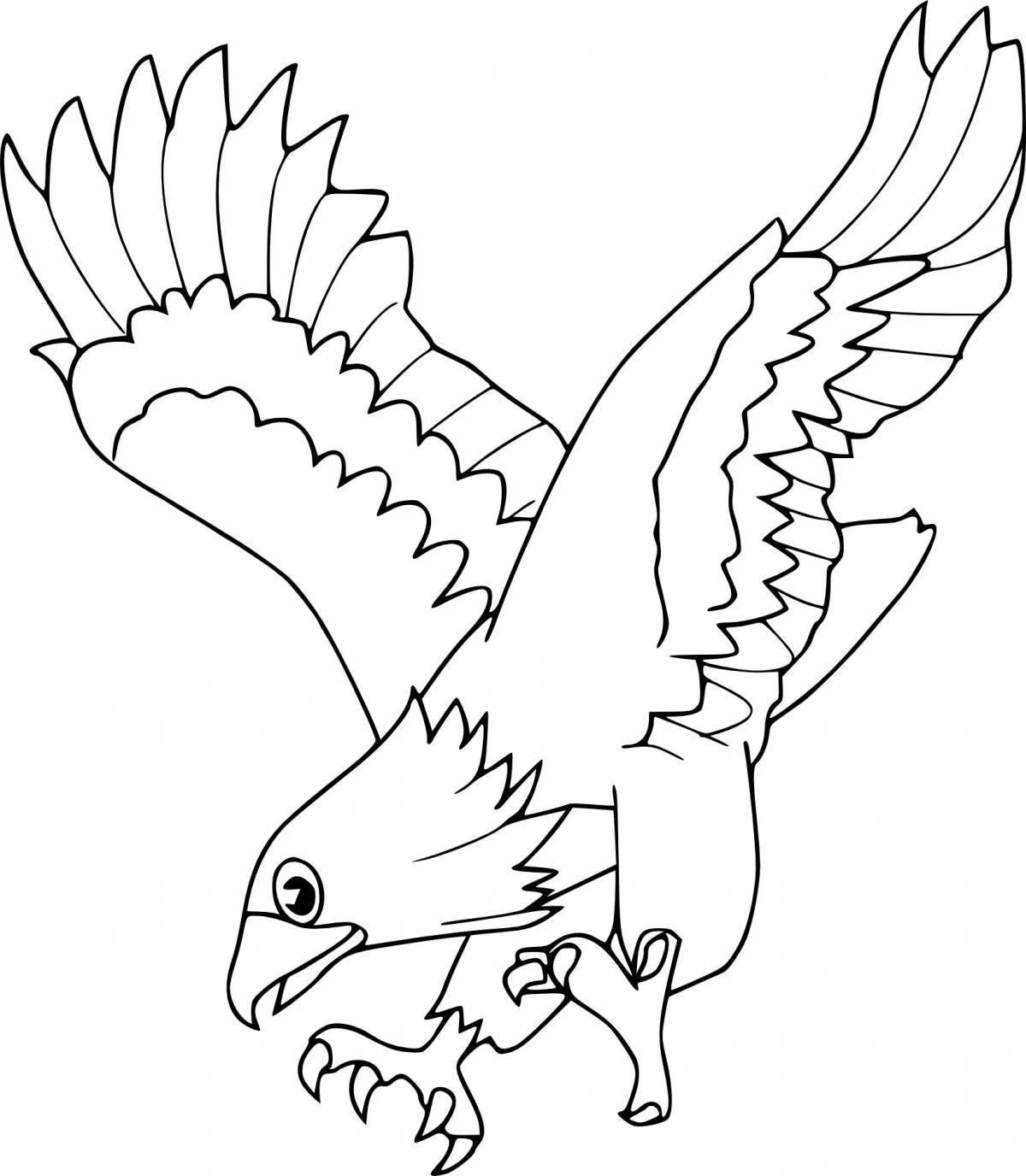 Glorious eagle coloring page