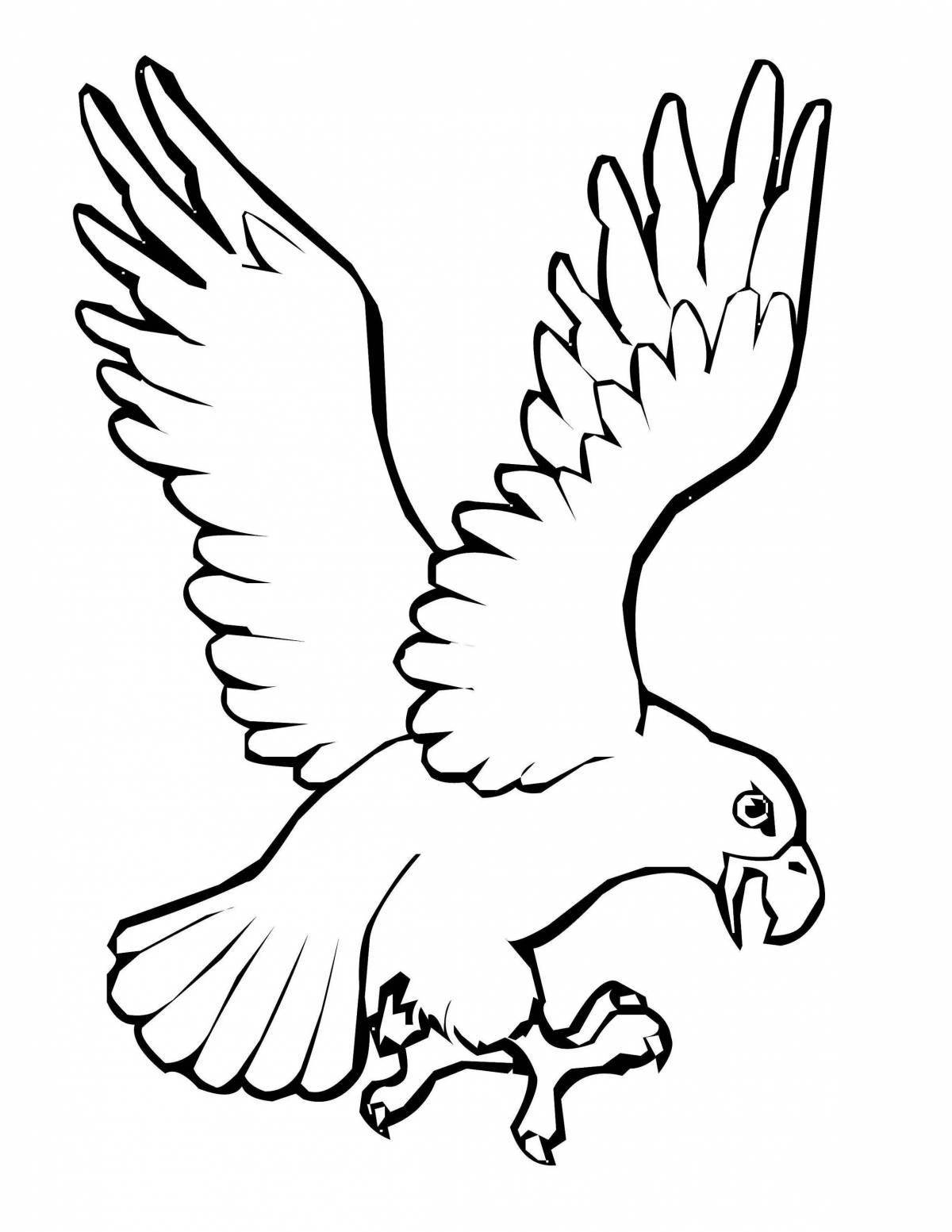 Glamorous eagle coloring page