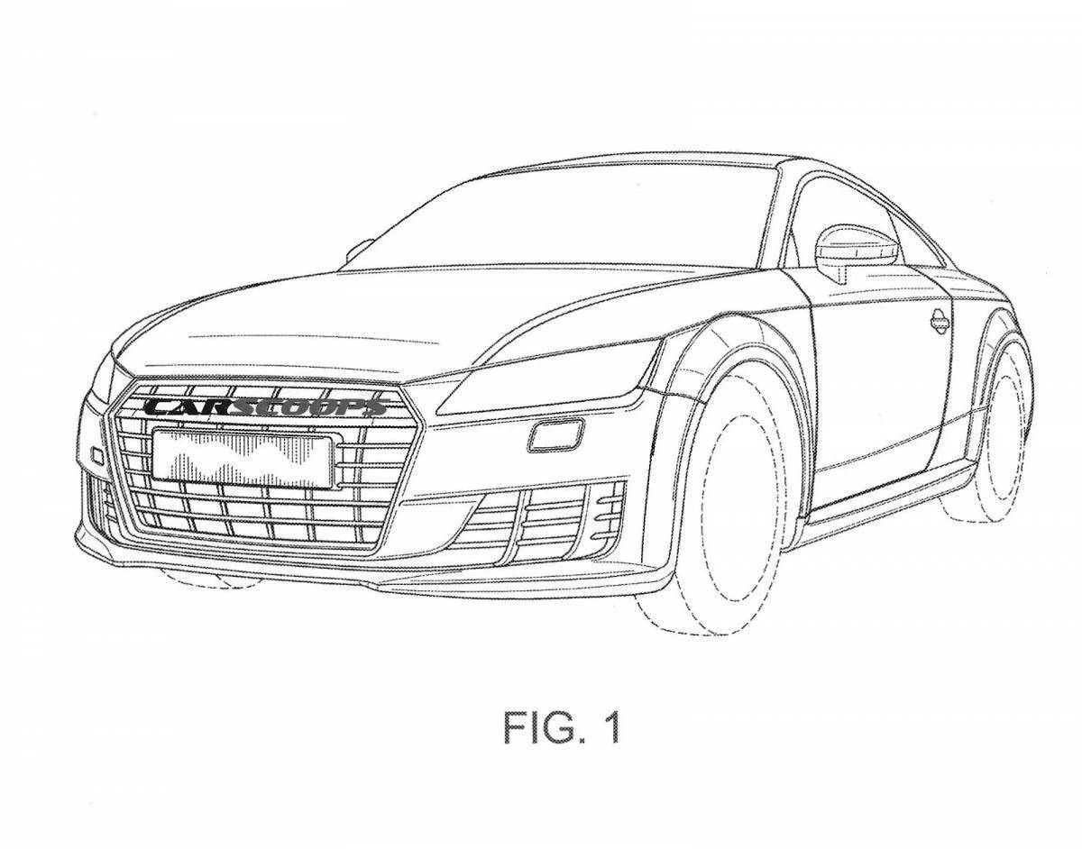 Audi a8 joyful coloring page