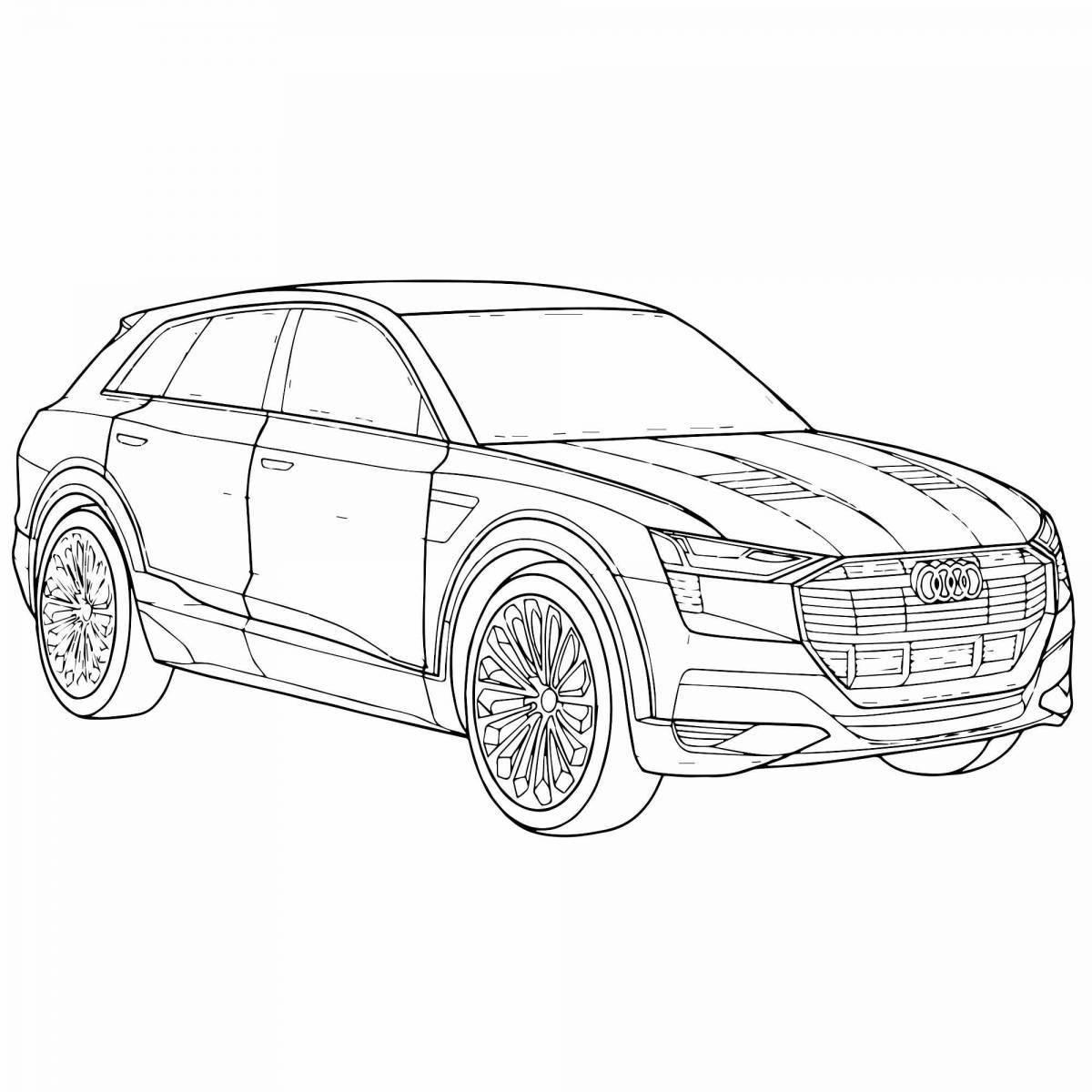 Amazing audi a8 coloring page