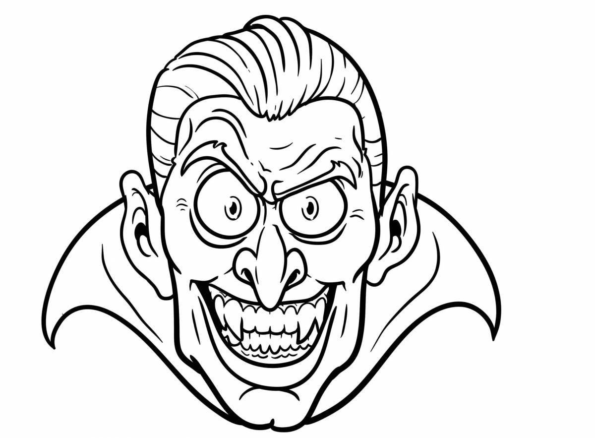 Coloring page chilling count dracula