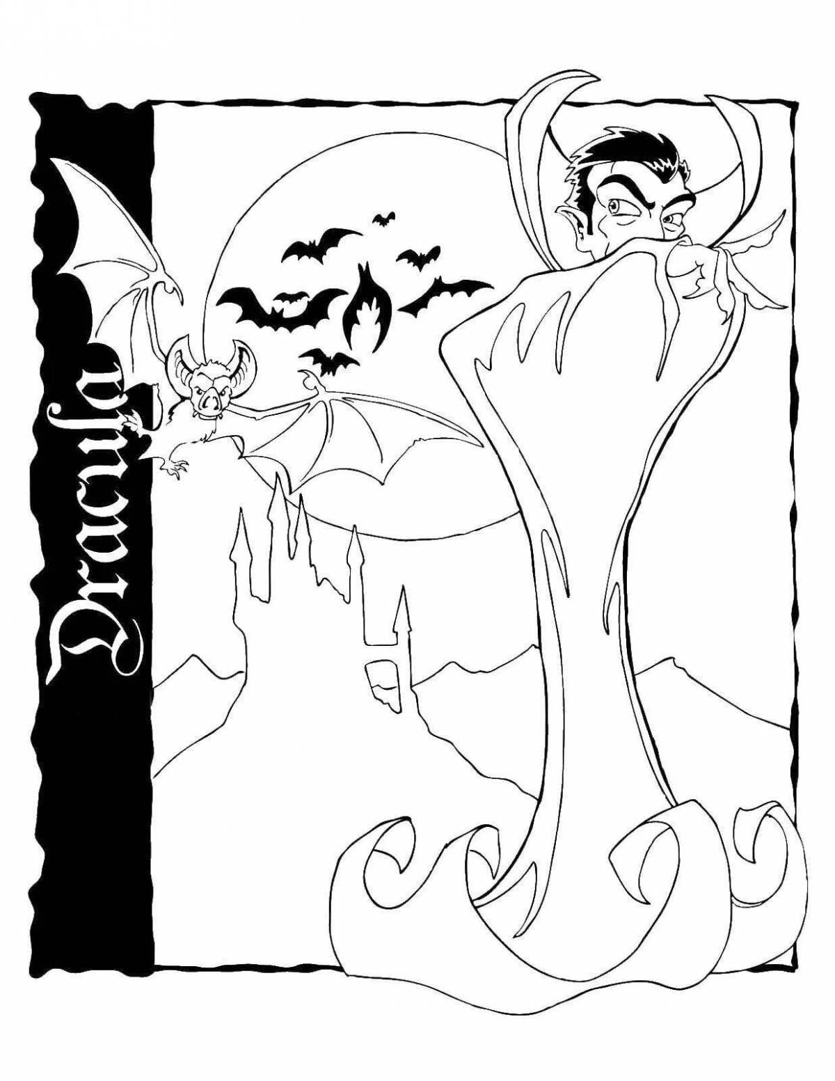 Coloring book formidable Count Dracula