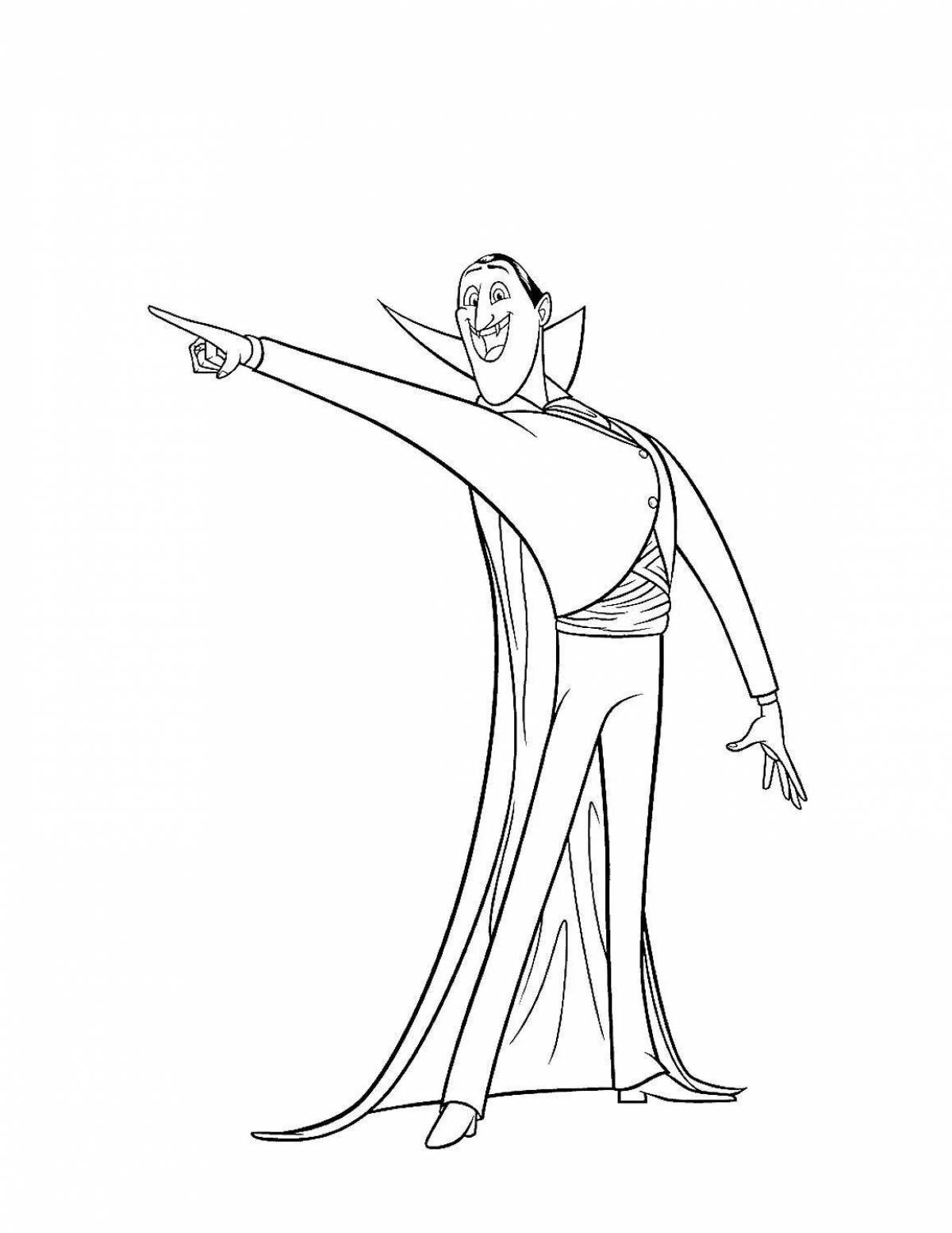 Count Dracula's unnerving coloring page
