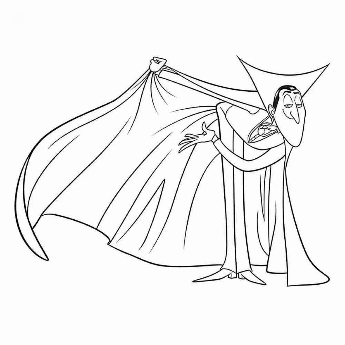 Coloring book Count Dracula Chilling