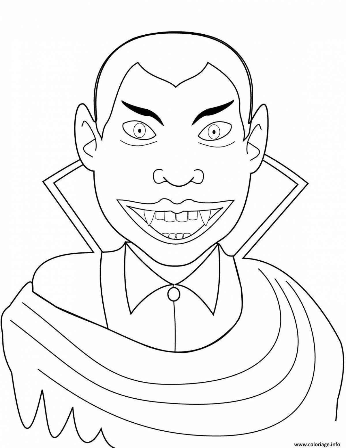 Coloring book wicked count dracula