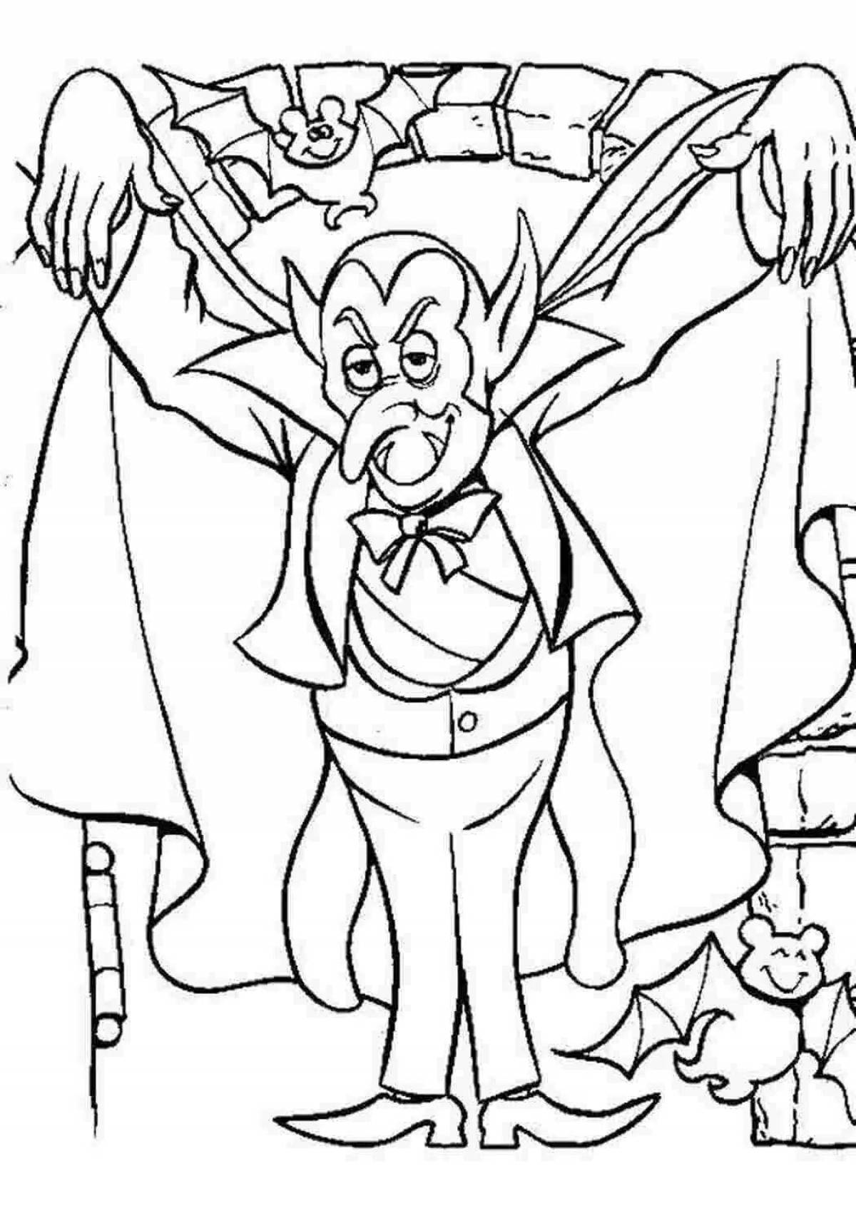 Coloring book unwanted Count Dracula