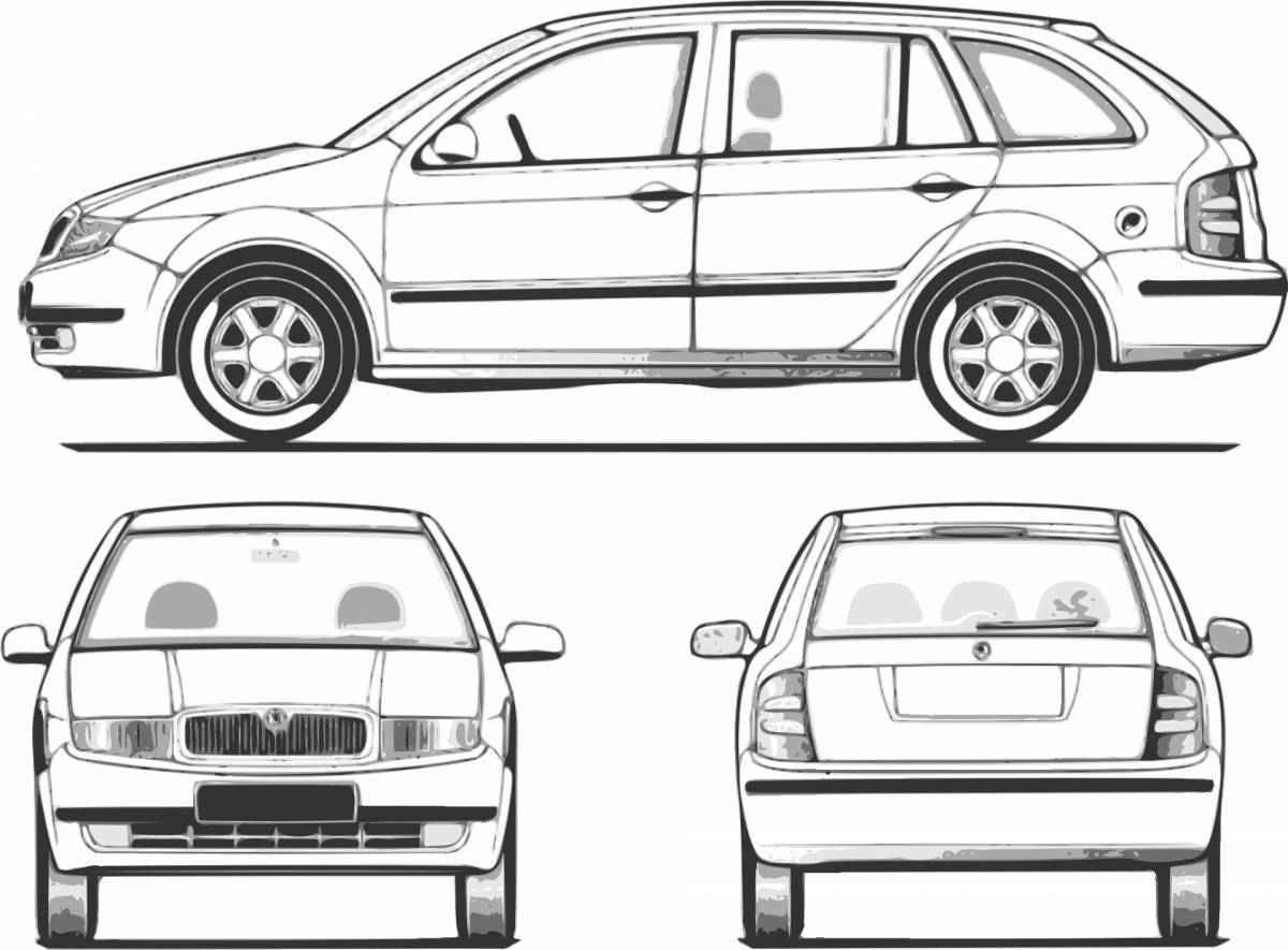 Сияющая раскраска skoda kodiak