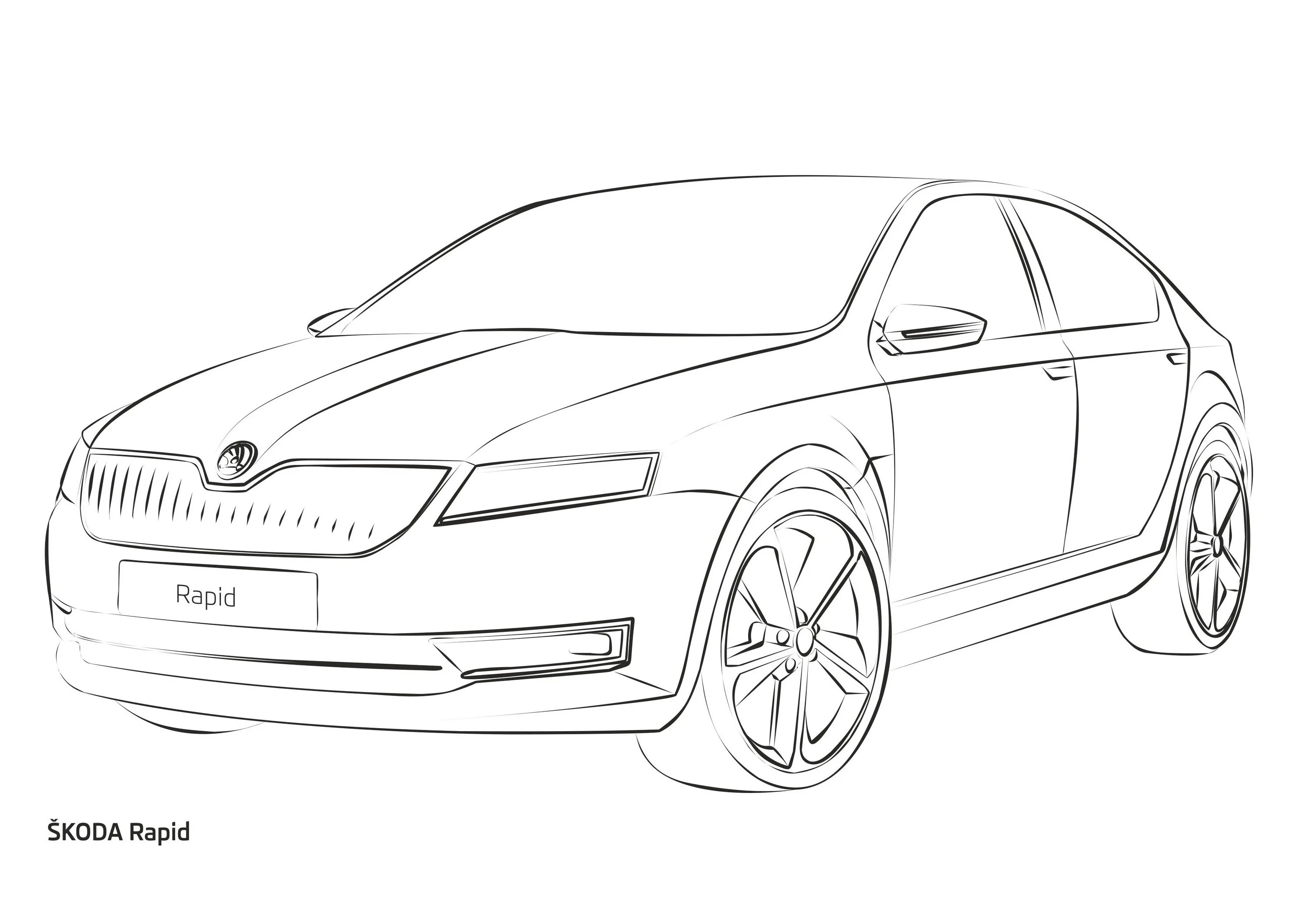 Joyful coloring skoda kodiak