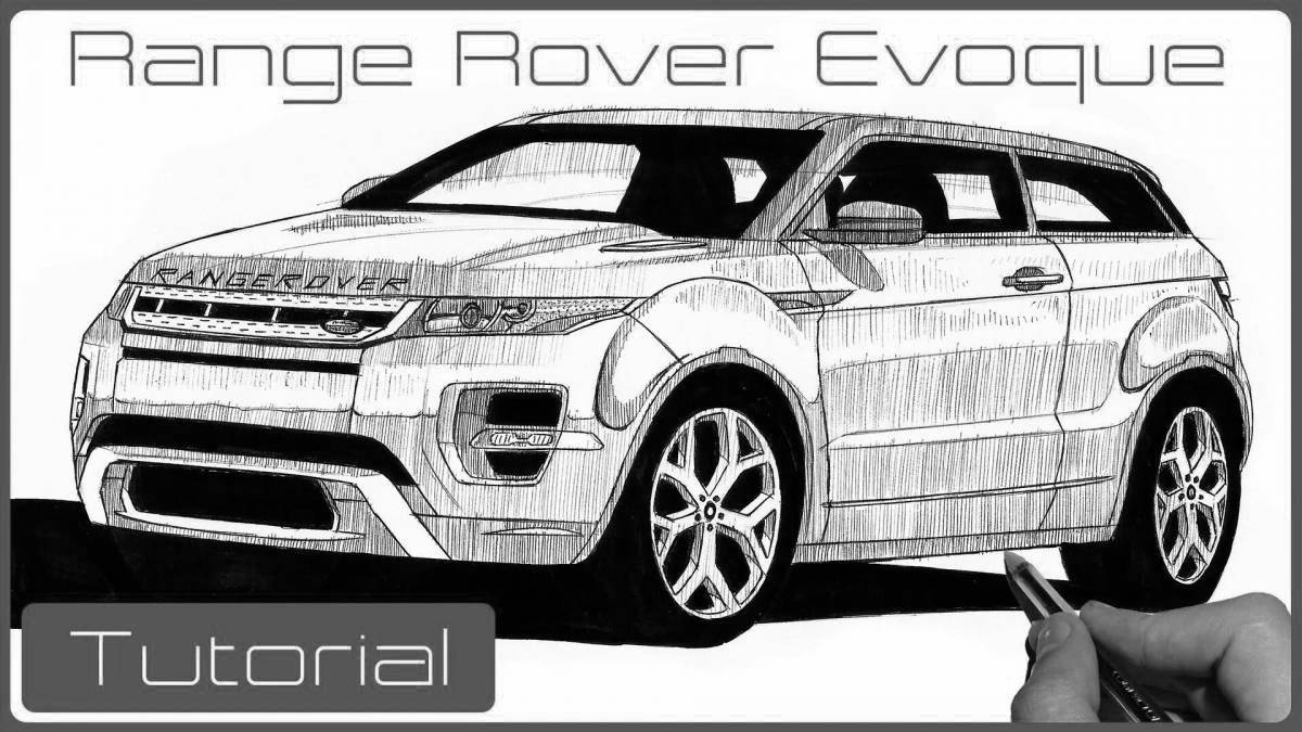 Превосходная раскраска range rover