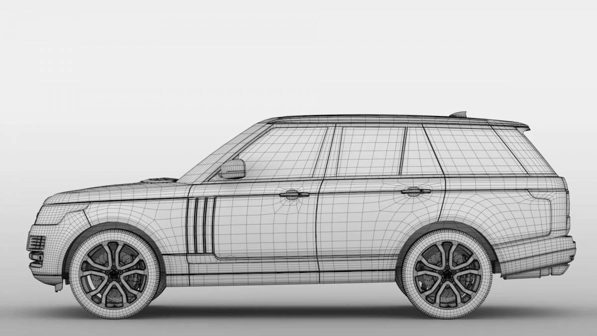 Гламурная раскраска range rover