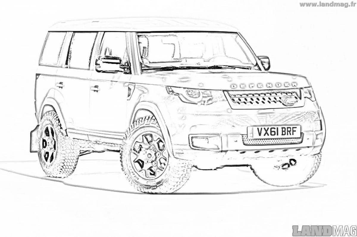 Exalted range rover coloring page