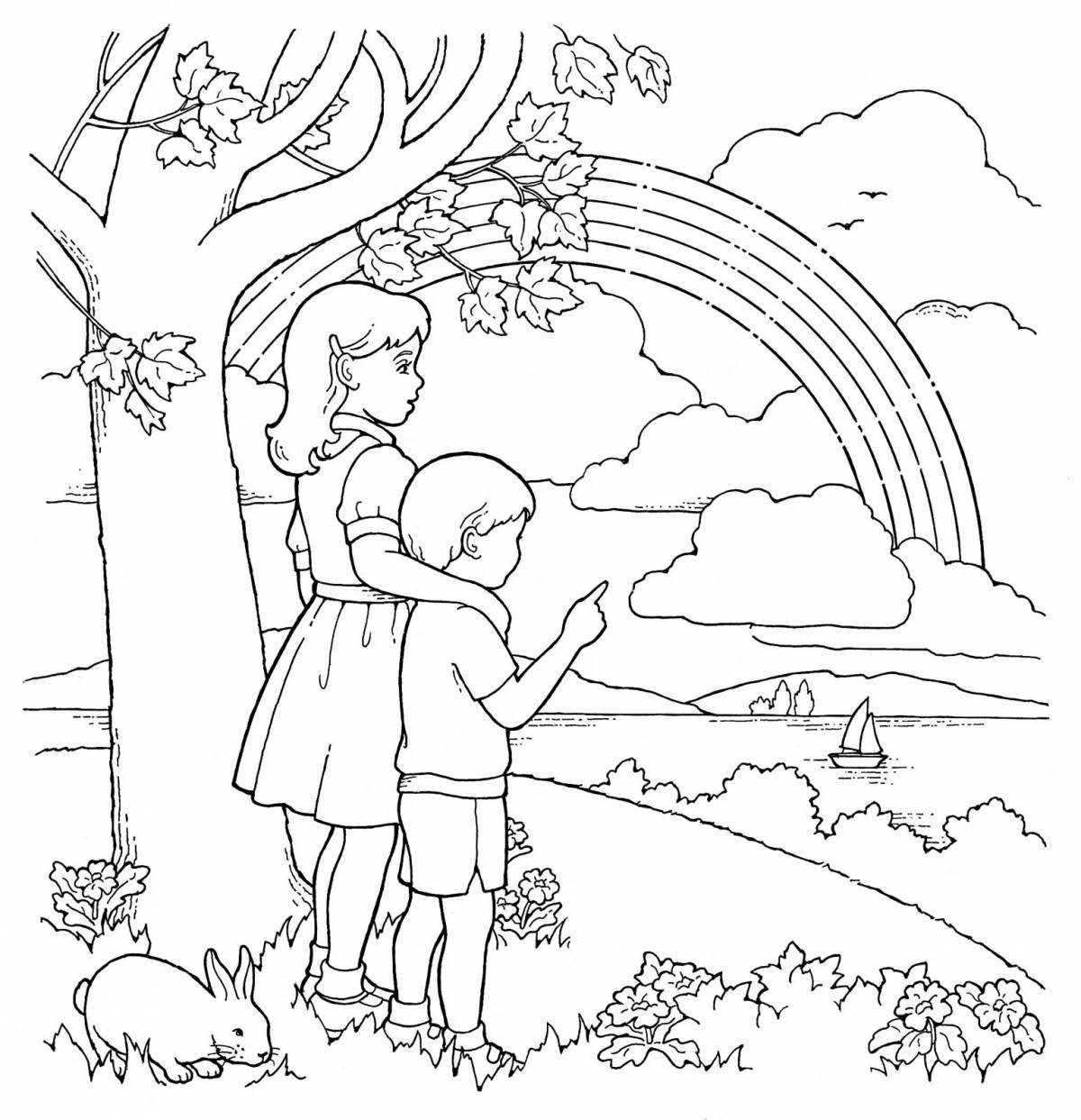 Majestic sky world coloring book