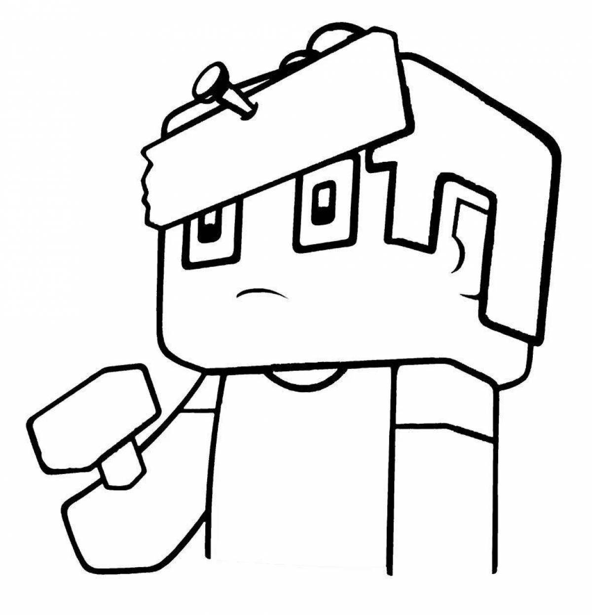 Coloring witty compote from minecraft