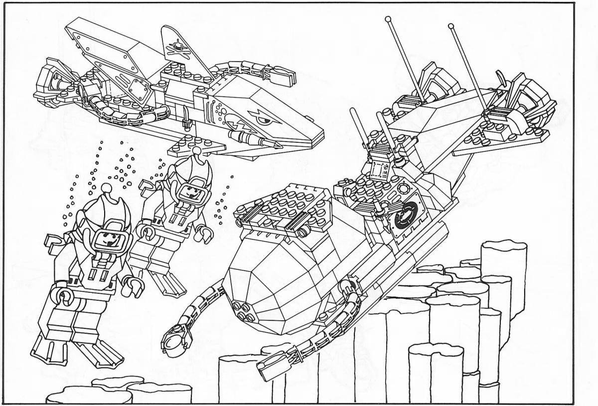Как нарисовать лего корабль