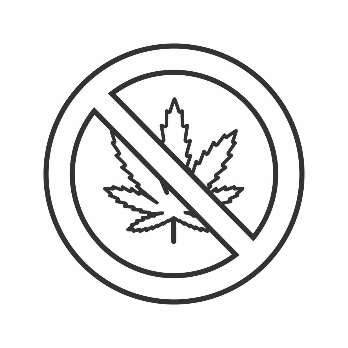 Знак запрет наркотиков анаши конопли