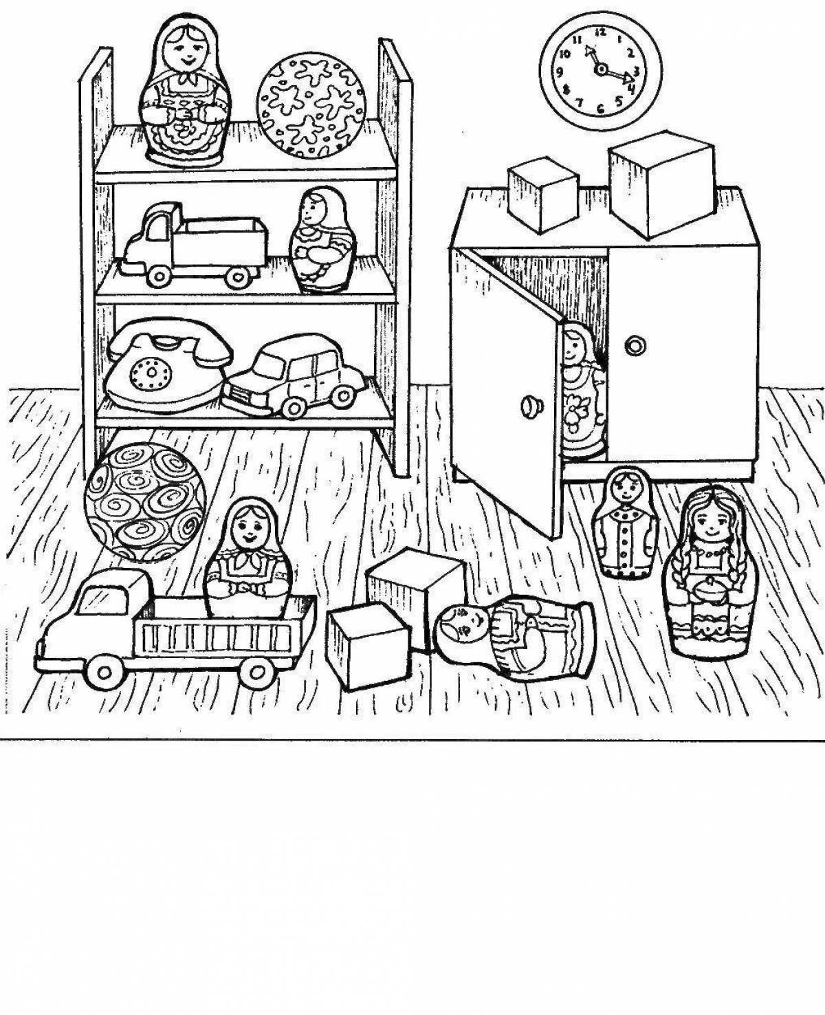 Coloring page attractive furniture