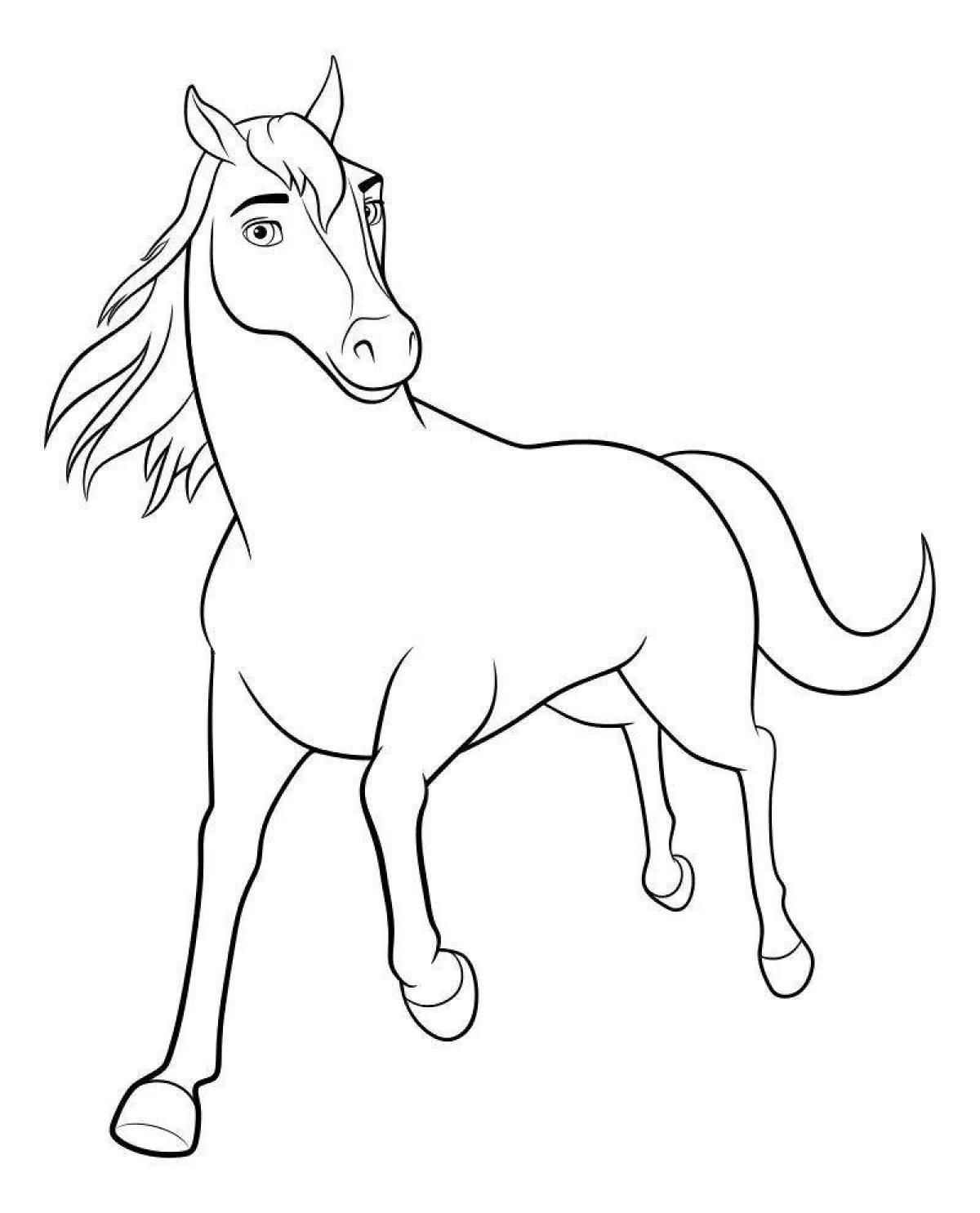 Славная раскраска духовная лошадь