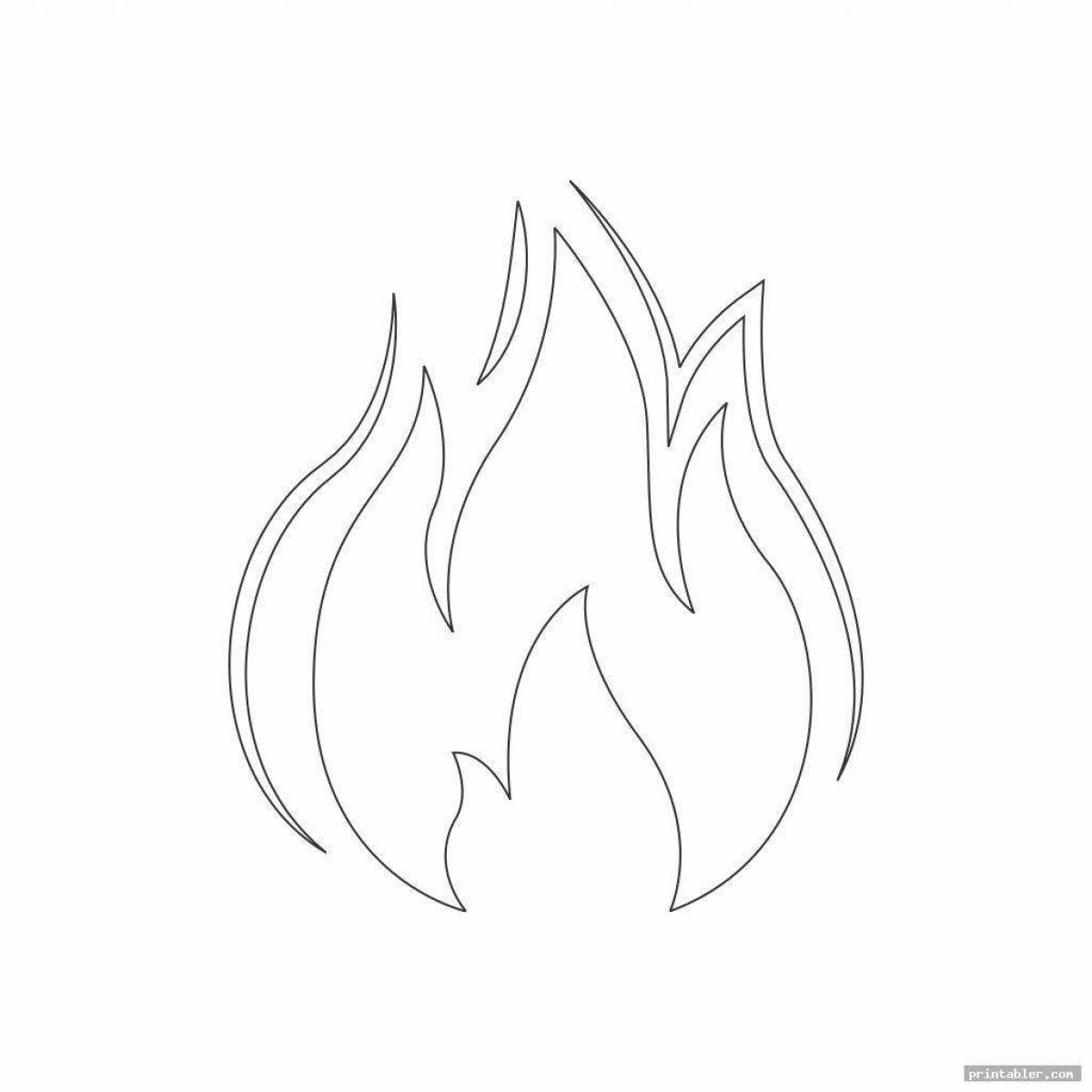 Luminous flame coloring pages