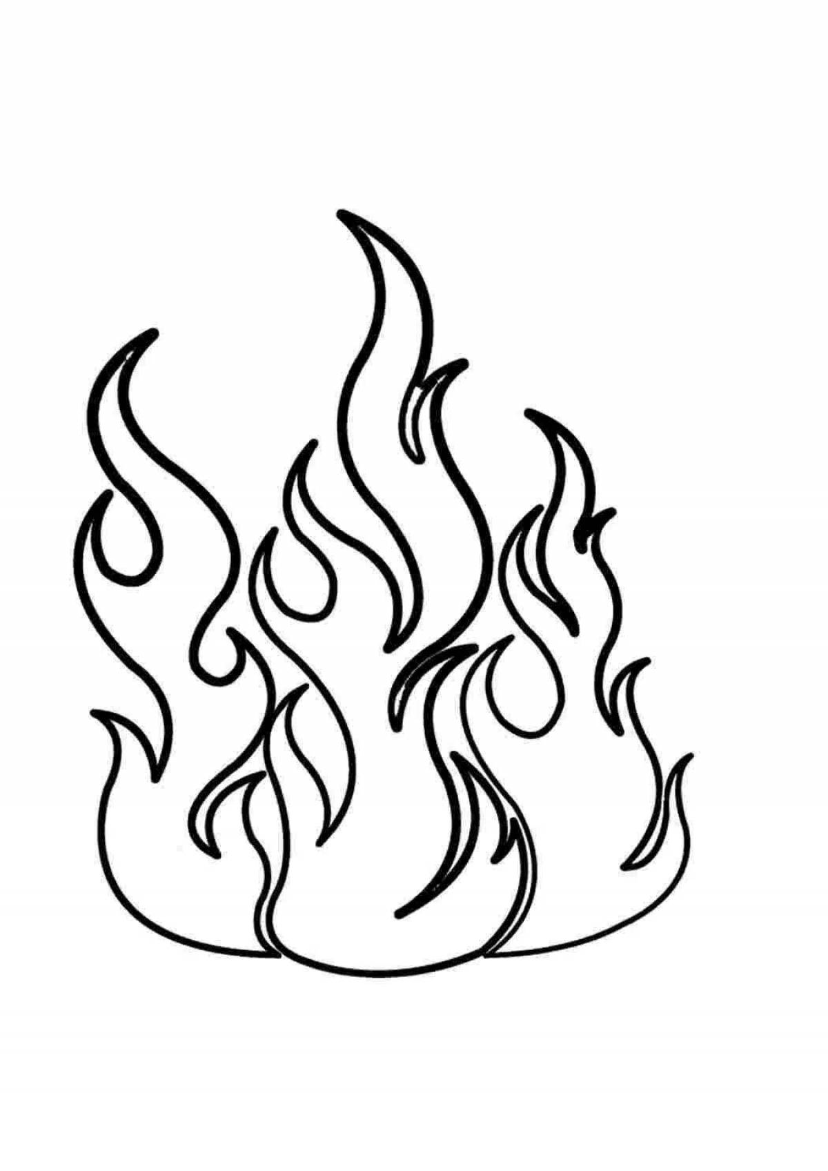 Flickering flame coloring pages