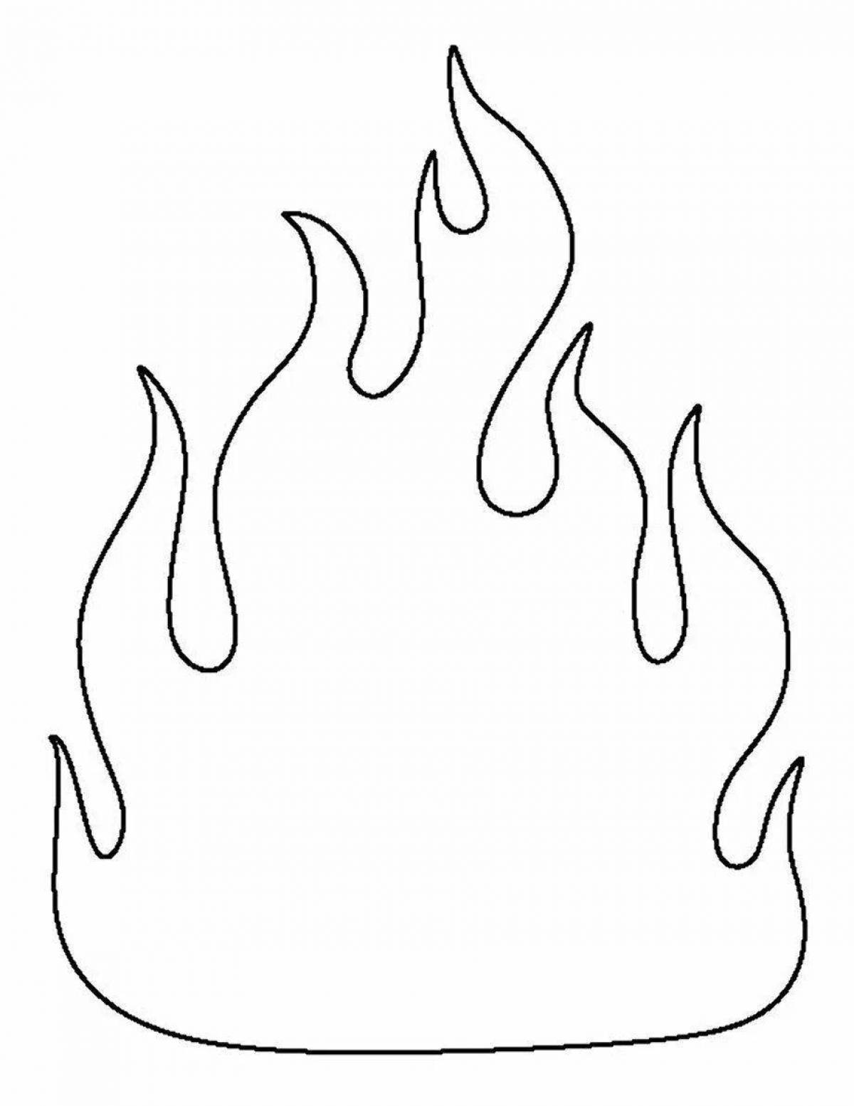 Dazzling flame coloring pages