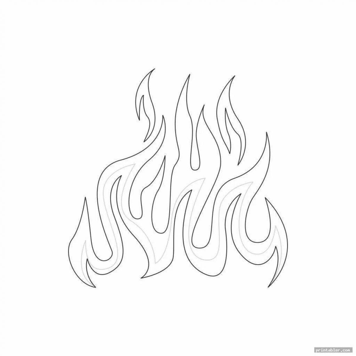 Flame glitter coloring pages