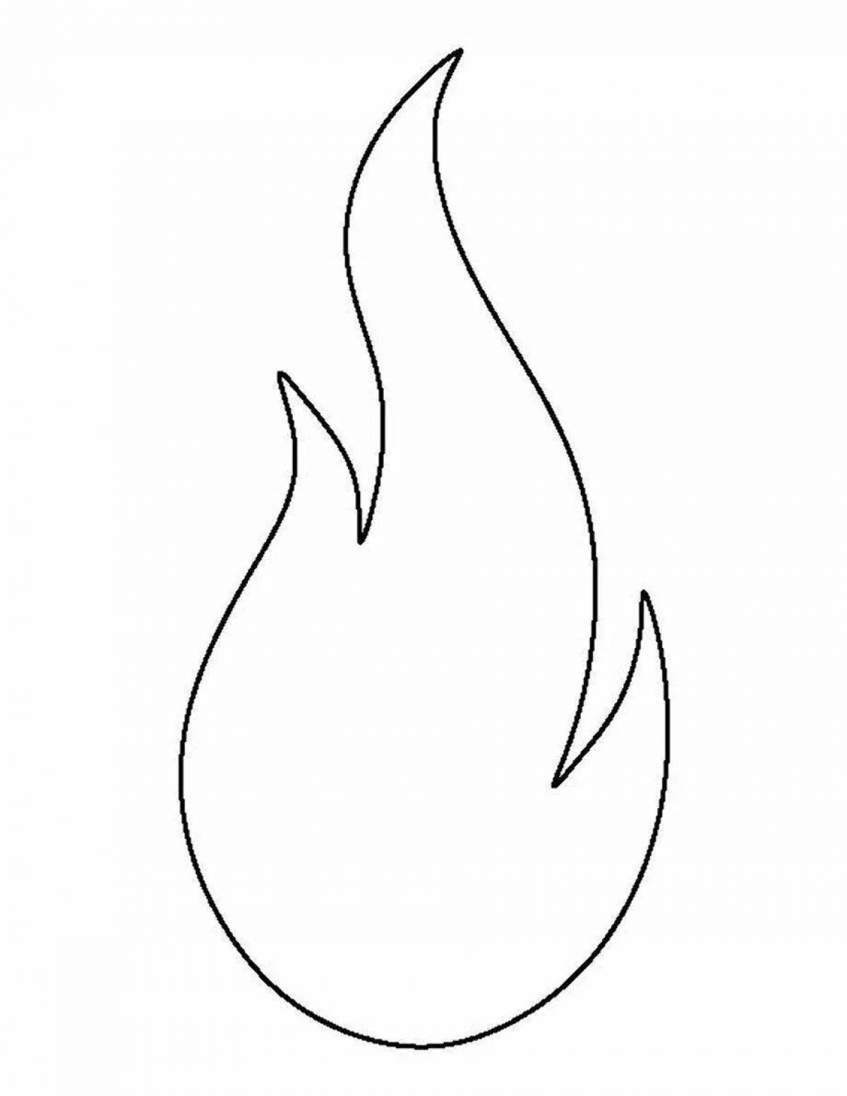 Blatant flame coloring pages