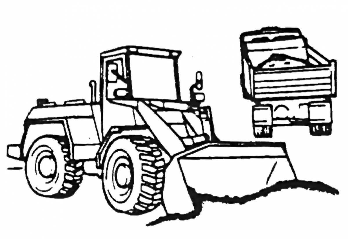 Coloring page bold front loader