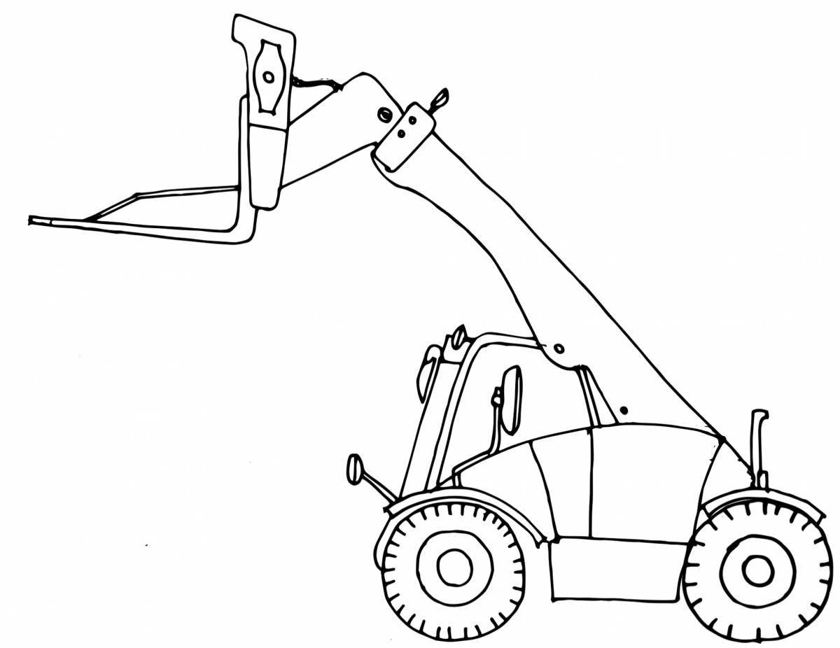 Fabulous wheel loader coloring page
