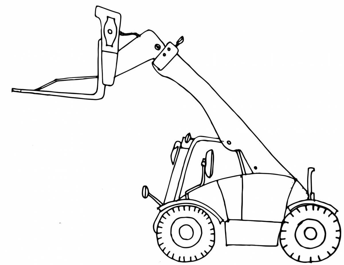Раскраска сказочный фронтальный погрузчик
