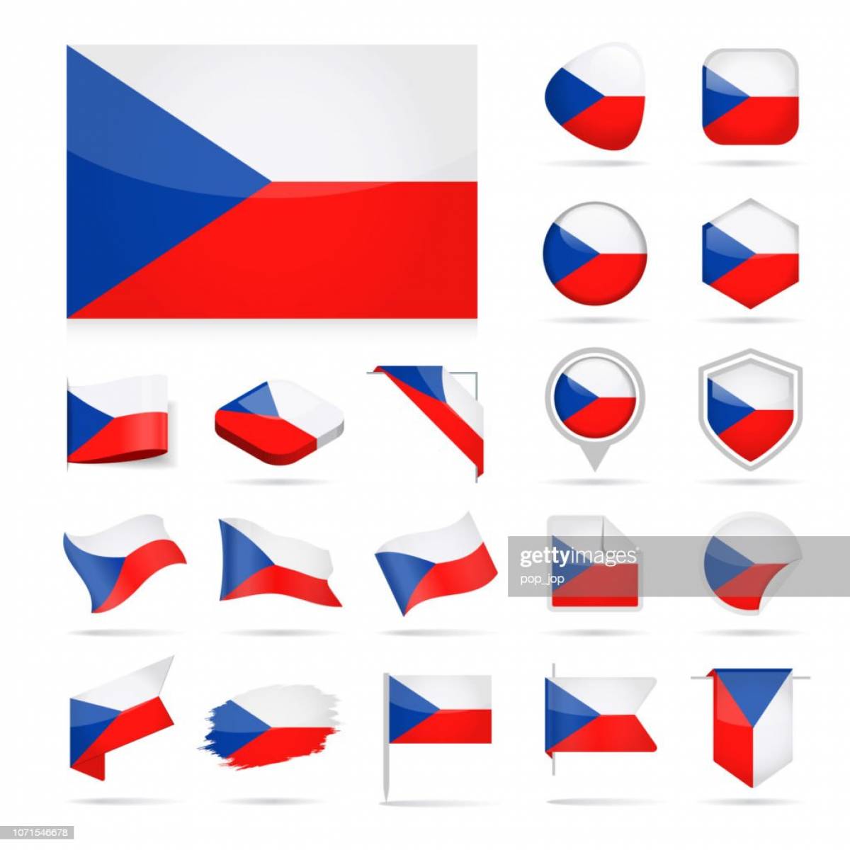 Coloring page bold flag of the czech republic