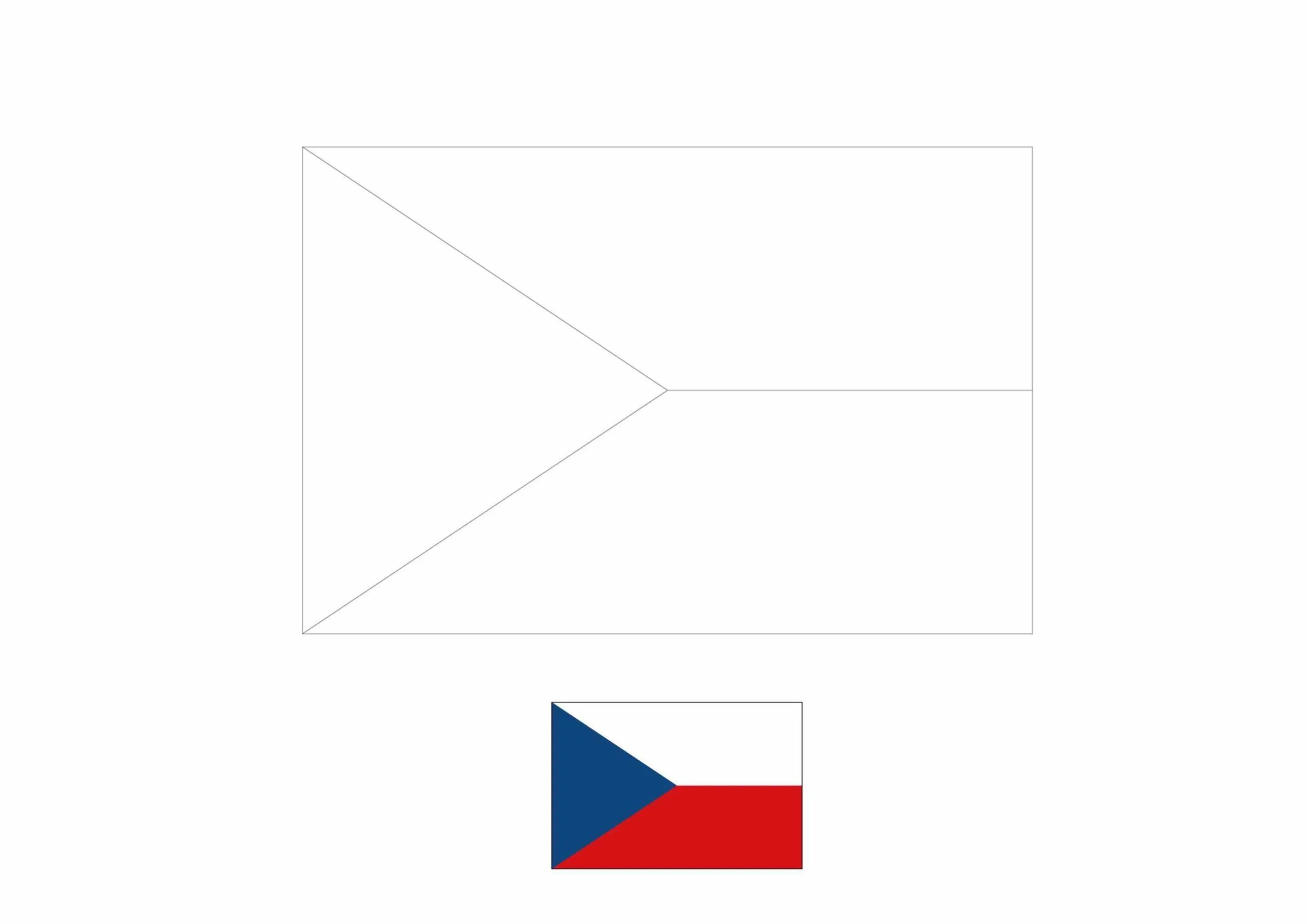 Вдохновляющая раскраска флаг чешской республики